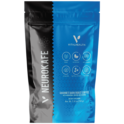 V-Neurokafé café funcional natural con ganoderma, ginseng y L-teanina para enfoque mental, claridad y energía sin ansiedad – Vital Health Global