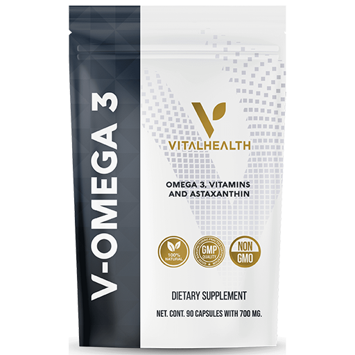 V‑Omega 3 aceite de pescado salvaje con omega‑3 EPA y DHA y vitamina D3 – salud integral