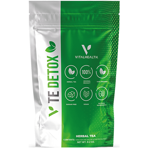 V‑Te Detox infusión natural con hojas de caqui, nopal, jengibre y manzanilla para desintoxicación diaria