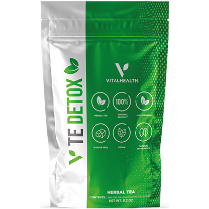 V‑Te Detox infusión natural con hojas de caqui, nopal, jengibre y manzanilla para desintoxicación diaria